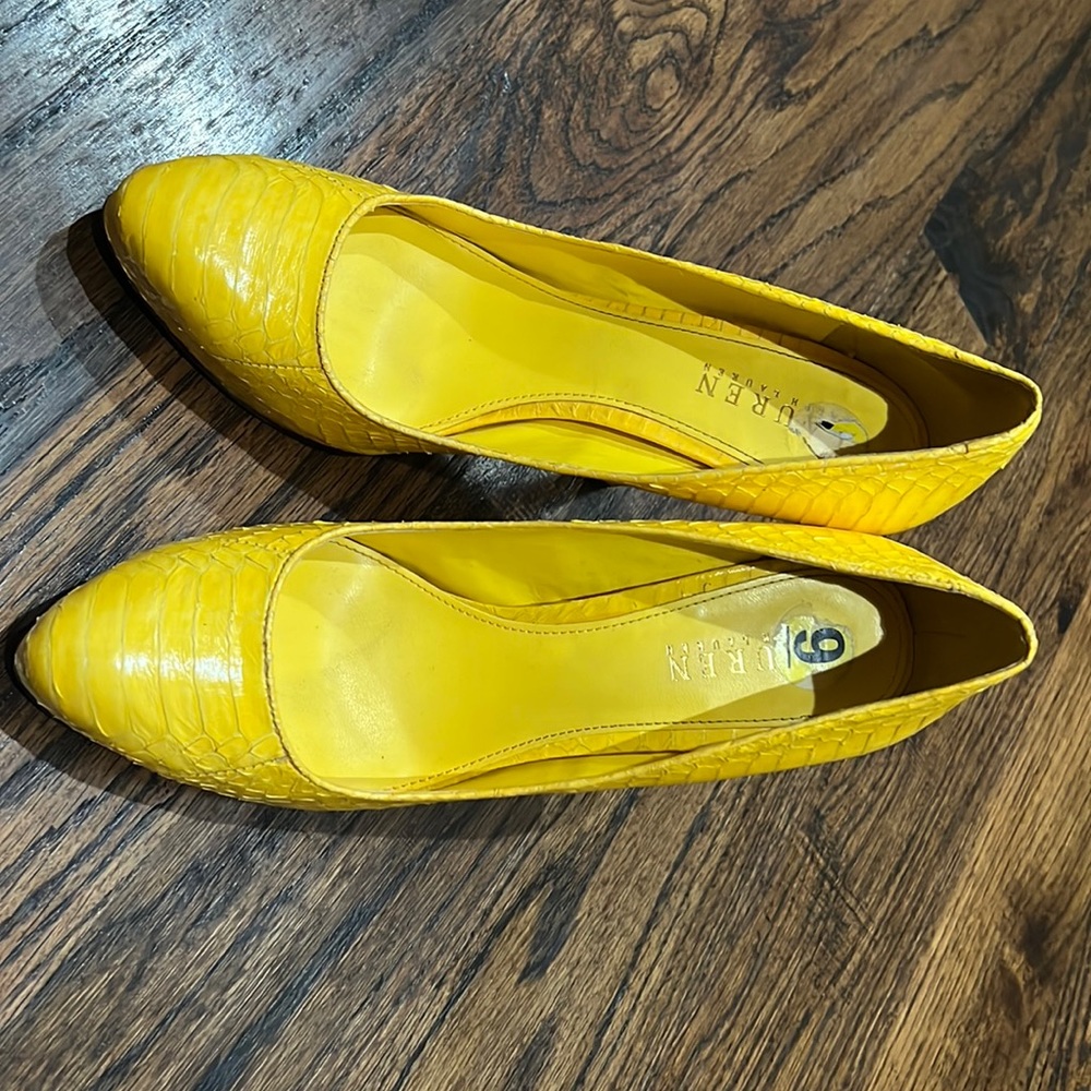 Canary yellow Lauren by Ralph Lauren heels
